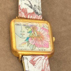 Blossoming Woman Vintage Watch Laurel Burch 1993 Rare
